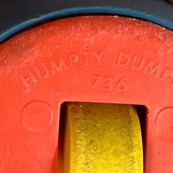 Vintage Fisher Price Humpty Dumpty Pull Toy 736 With Working Pulling Cord - Picture 10 of 12